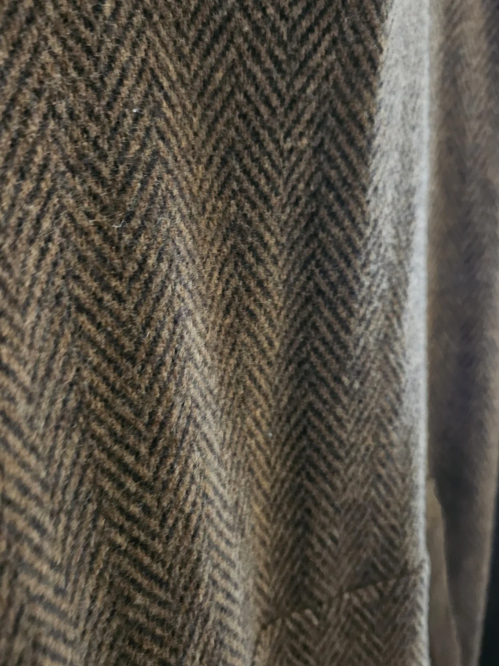 Banana Republic Brown Wool Blend Herringbone Hoodie Size Medium